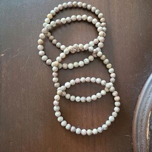 SALE! Fossil Jasper Strech Braclet Stack